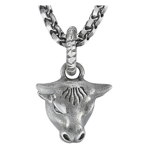 gucci anger forest bull necklace|sterling silver bull necklace.